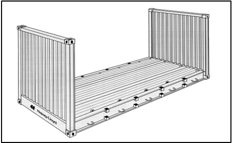 Obr. 4 Flatracks, zdroj: http://www.tis-gdv.de/tis_e/containe/arten/flat/abb1.htm