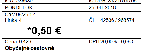 NÁVRH DEKLAROVANIA MNOŽSTVA VYPRODUKOVANÝCH ŠKODLIVÍN CO2e NA CESTOVNOM DOKLADE V AUTOBUSOVEJ DOPRAVE